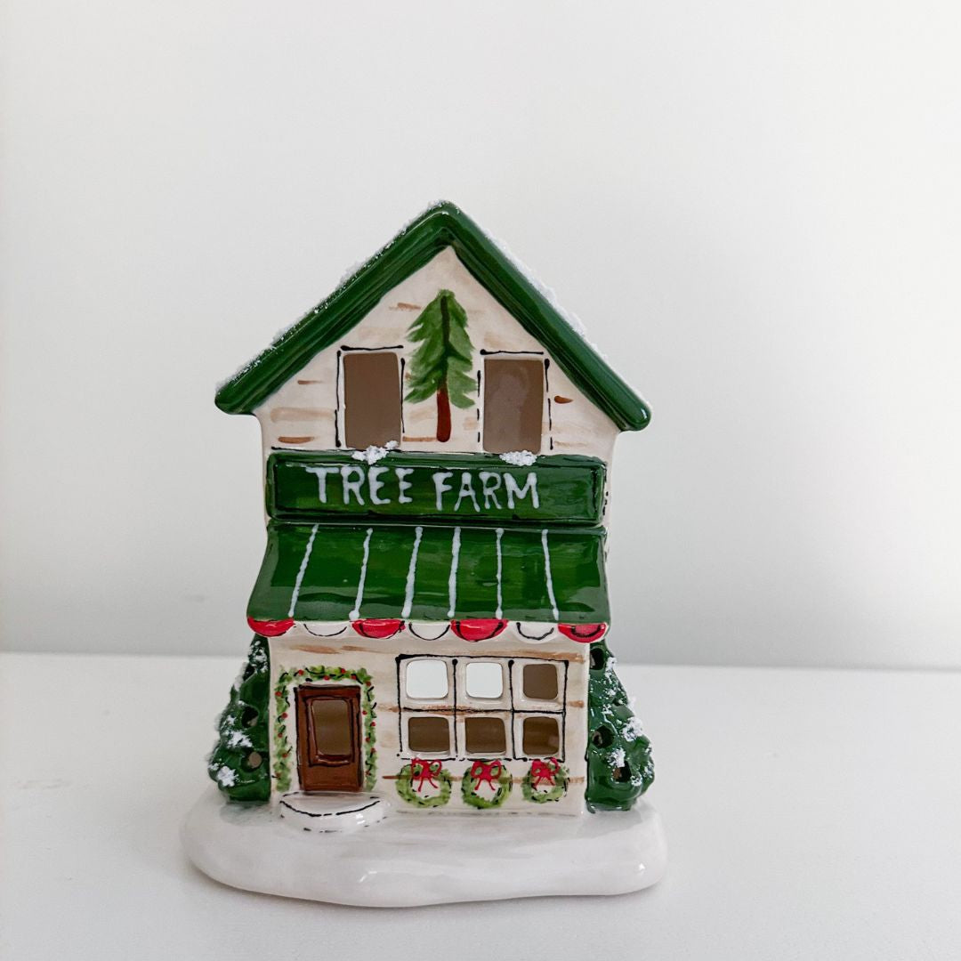 Christmas Tree Farm Village Lantern – For Pete's Sake Pottery