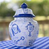 Emma Horse Racing Themed Ginger Jar