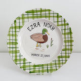 Duck Themed Personalized Baby Plate