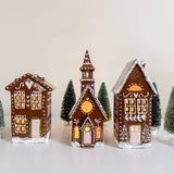 Tall Gingerbread House Village Lantern