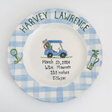 Golf Themed Personalized Baby Plate