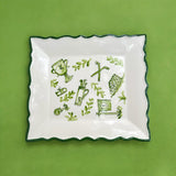Large Ruffled Edge Golf Platter