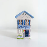Needlepoint Short House Village Lantern
