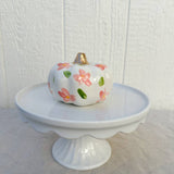 Pink Floral Medium Chunky Pumpkin