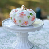 Pink Floral Medium Pumpkin