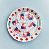 US Flag Platter Tray