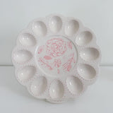 Pink Modern Floral Deviled Egg Dish