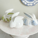 4" Hand Painted Ceramic Bunny Statue