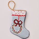 Holiday Cheer Wreath Bauble Stocking
