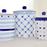 Blue and White Canister Set