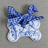 Chinoiserie Dog Bone Ornament