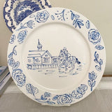 Derby Horse Racing Round Rim Platter