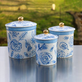 Blue and White Floral Canister Set