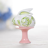 4" Hand Painted Ceramic Bunny Statue