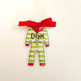 Personalized Pajama Christmas Ornament