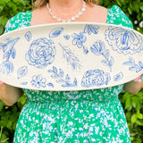 Large 21" Oval Floral Platter