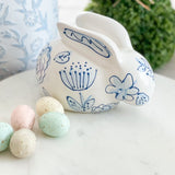 6" Hand Painted Ceramic Bunny Statue