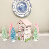 Peppermint Dream Short Christmas House Lantern