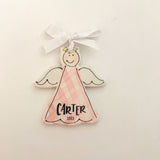 Personalized Ceramic Angel Christmas Ornament