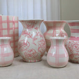 Pink and White Vases