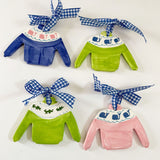 Preppy Sweater Christmas Ornament