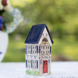 Patriotic Tall House Village Lantern