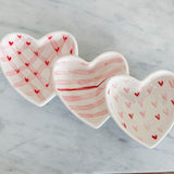 Pink and Red Triple Heart Dish