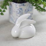 4" Hand Painted Ceramic Bunny Statue