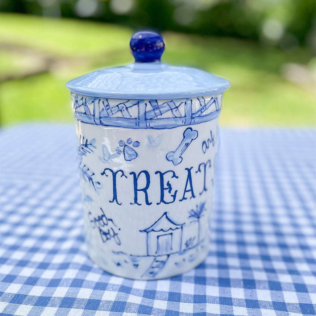 Chinoiserie Dog Treat Jar