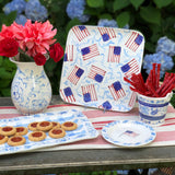 Square American Flag Platter