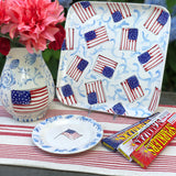 Square American Flag Platter