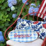 America Blue and White Check Ceramic Platter