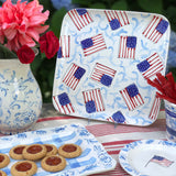 Square American Flag Platter