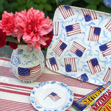 Square American Flag Platter
