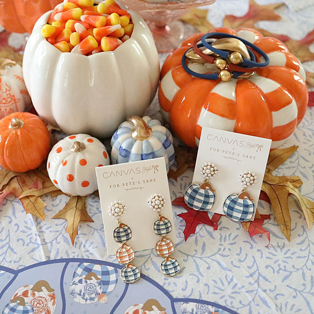 For Pete's Sake Pottery + Canvas Style Pumpkin Earrings!