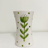 Lucy Green and White Ceramic Vase