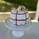 Berry Windowpane Chunky Ceramic Pumpkin