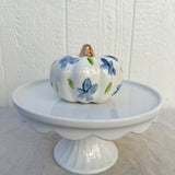 Blue Floral Medium Pumpkin