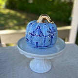 Blue Chinoiserie Chunky Ceramic Pumpkin