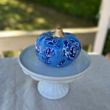 Blue Floral Medium Pumpkin