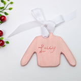 Candy Cane Personalized Sweater Christmas Ornament