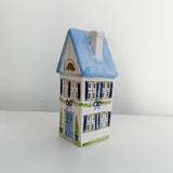 Coastal Clapboard Tall House Village Lantern