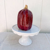 Dark Berry Textured Ceramic Pumpkin