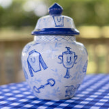Emma Horse Racing Themed Ginger Jar