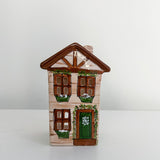 Evergreen Escape Winter Cabin Village Lantern