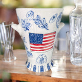 Flag Floral Pattern Ice Bucket
