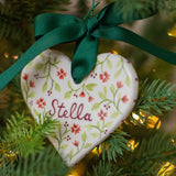 Personalized Patterned Heart Ornament