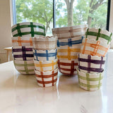 Scalloped Gingham Bowls