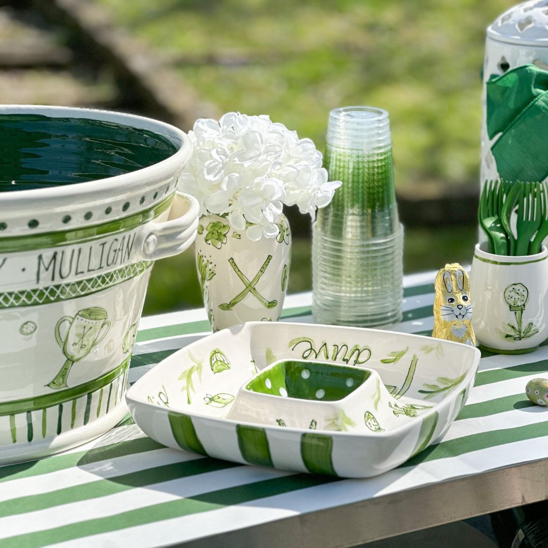 Golf Themed Chip and Dip Serving Platter (Green)