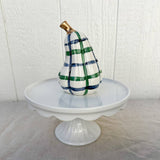 Blue and Green Windowpane Plaid Gourd